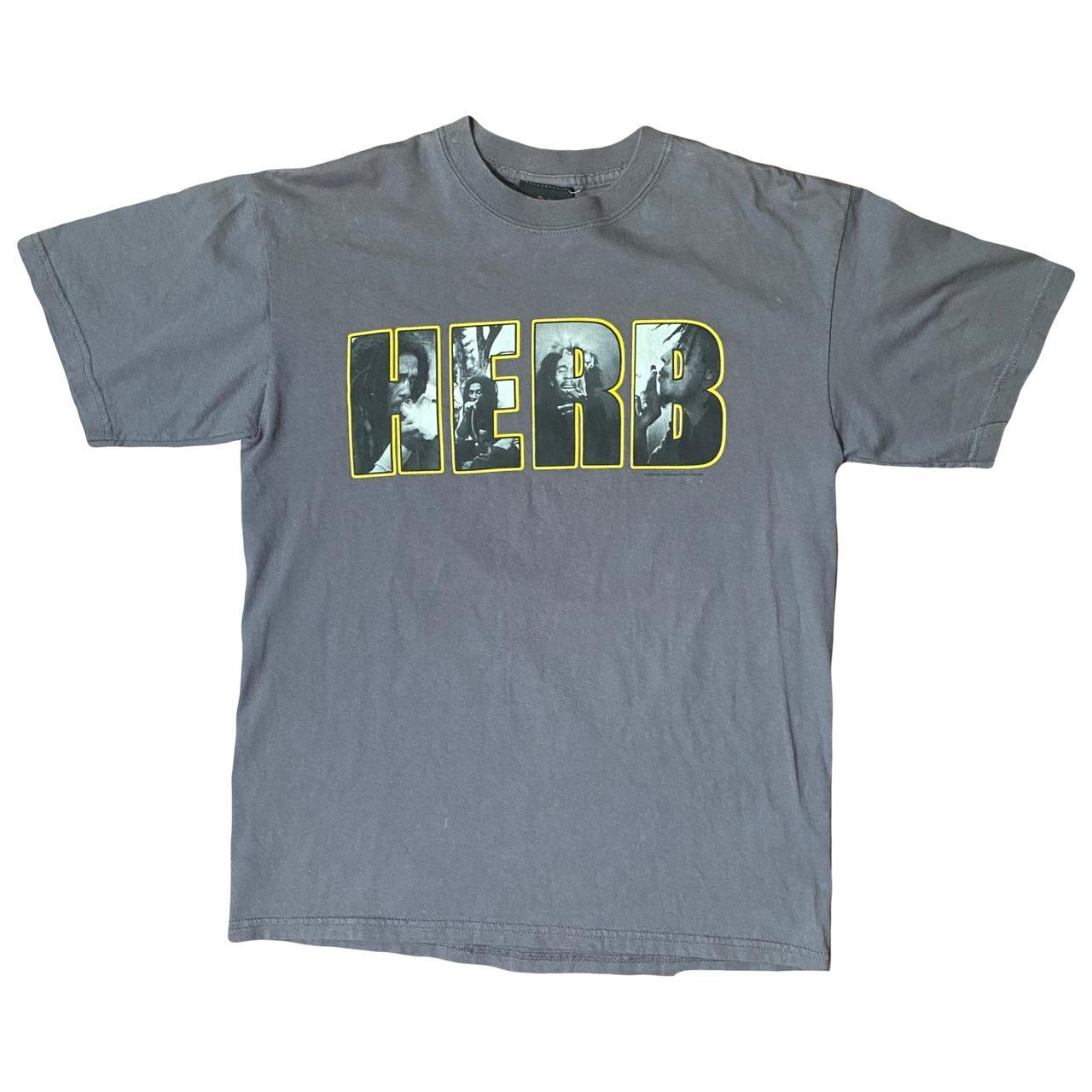 ☆ 00s “herb” bob marley stoner tshirt ☆, size :...