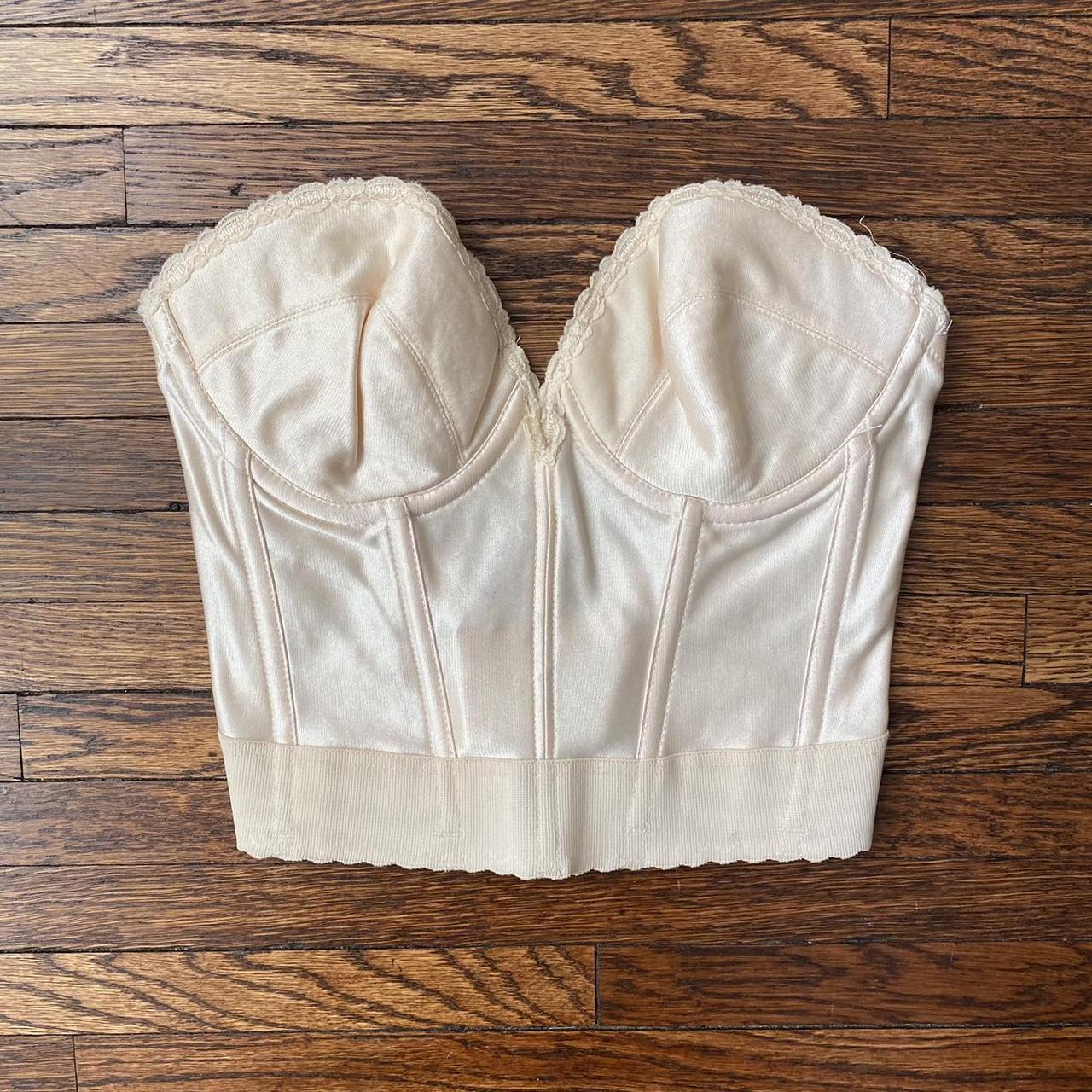 dreamy creme vintage bustier corset ❥ brand - - Depop