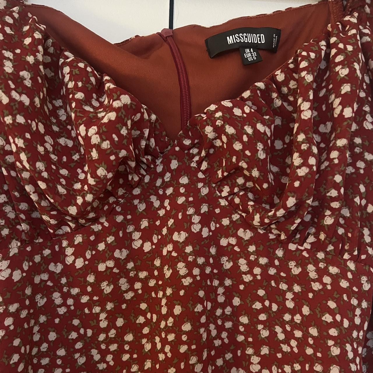 Missguided Women's Red and Burgundy Dress (3)