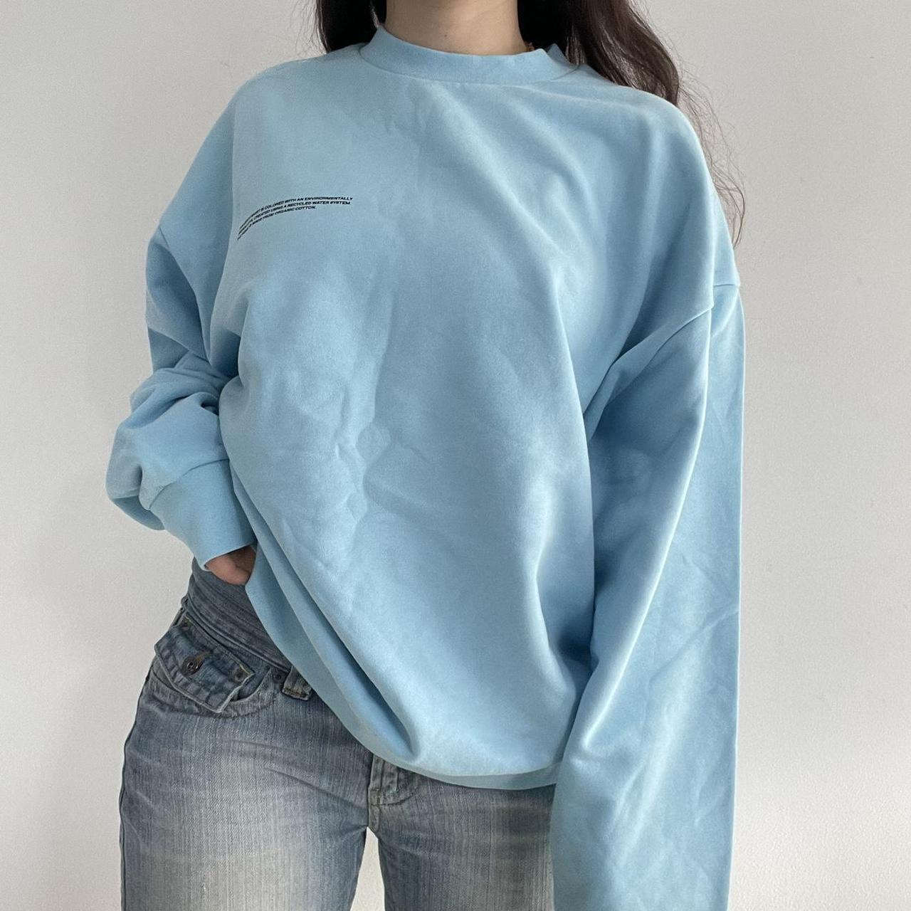 Sky blue Pangaia crew neck sweater FREE UK SHIPPING... Depop