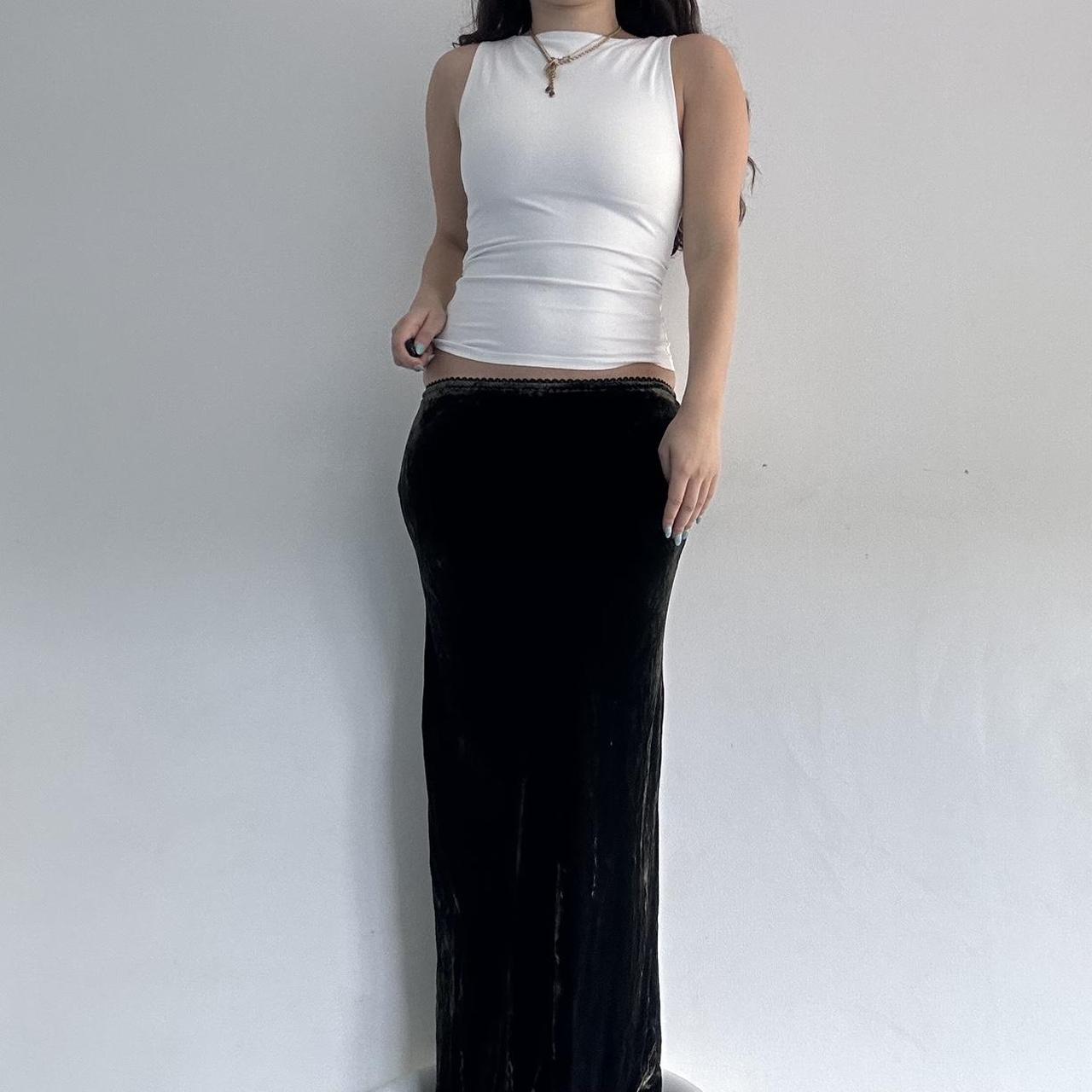 Phase eight outlet black velvet skirt