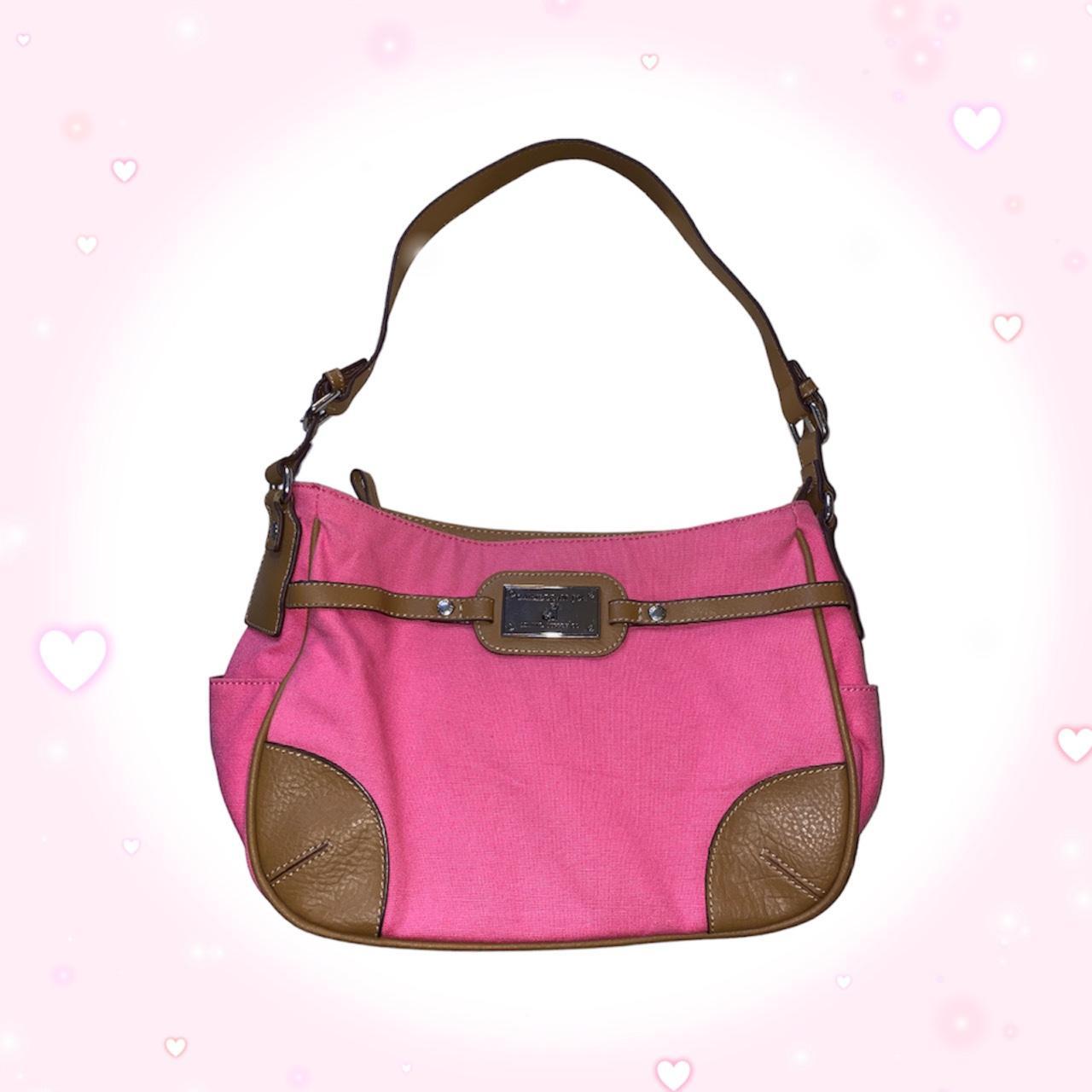 COACH Demi Signature Jacquard Shoulder Bag in Pink | Lyst