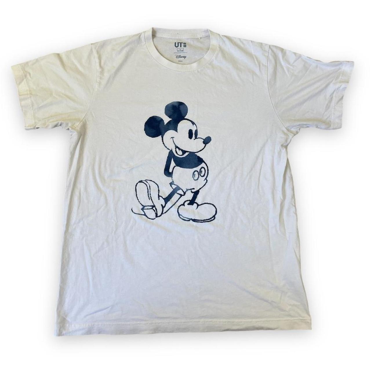 UT Uniqlo Disney Mickey Mouse White Graphic T Shirt... - Depop
