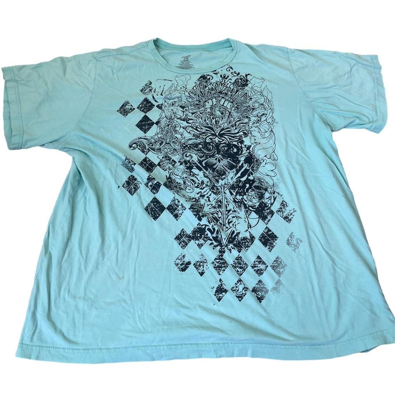 No Boundaries Y2K 2000s Blue Graphic T Shirt XL Cool - Depop