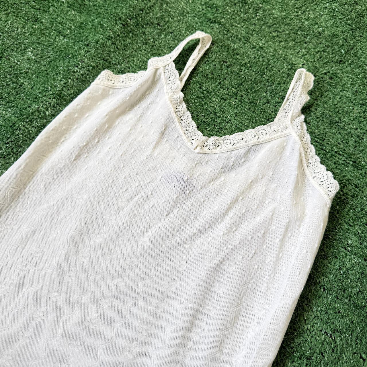 Express Women's Tank top White/Cream M – Y2K Express Lace Cami