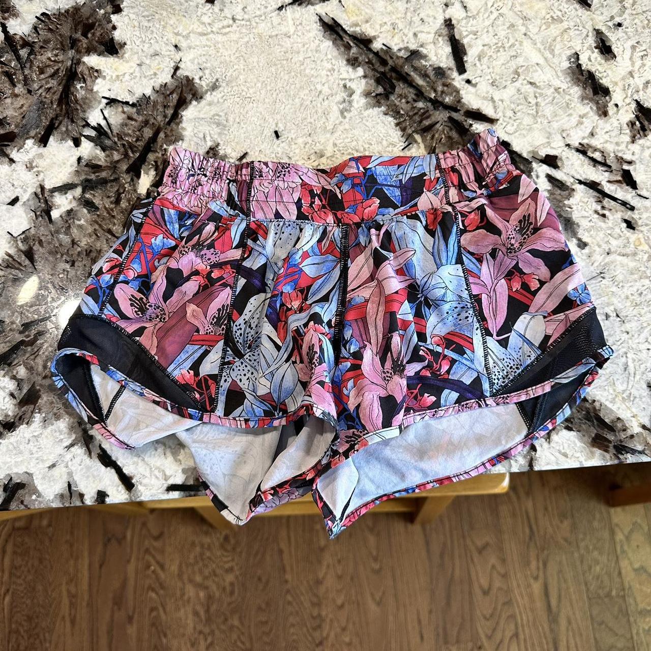 floral lululemon shorts