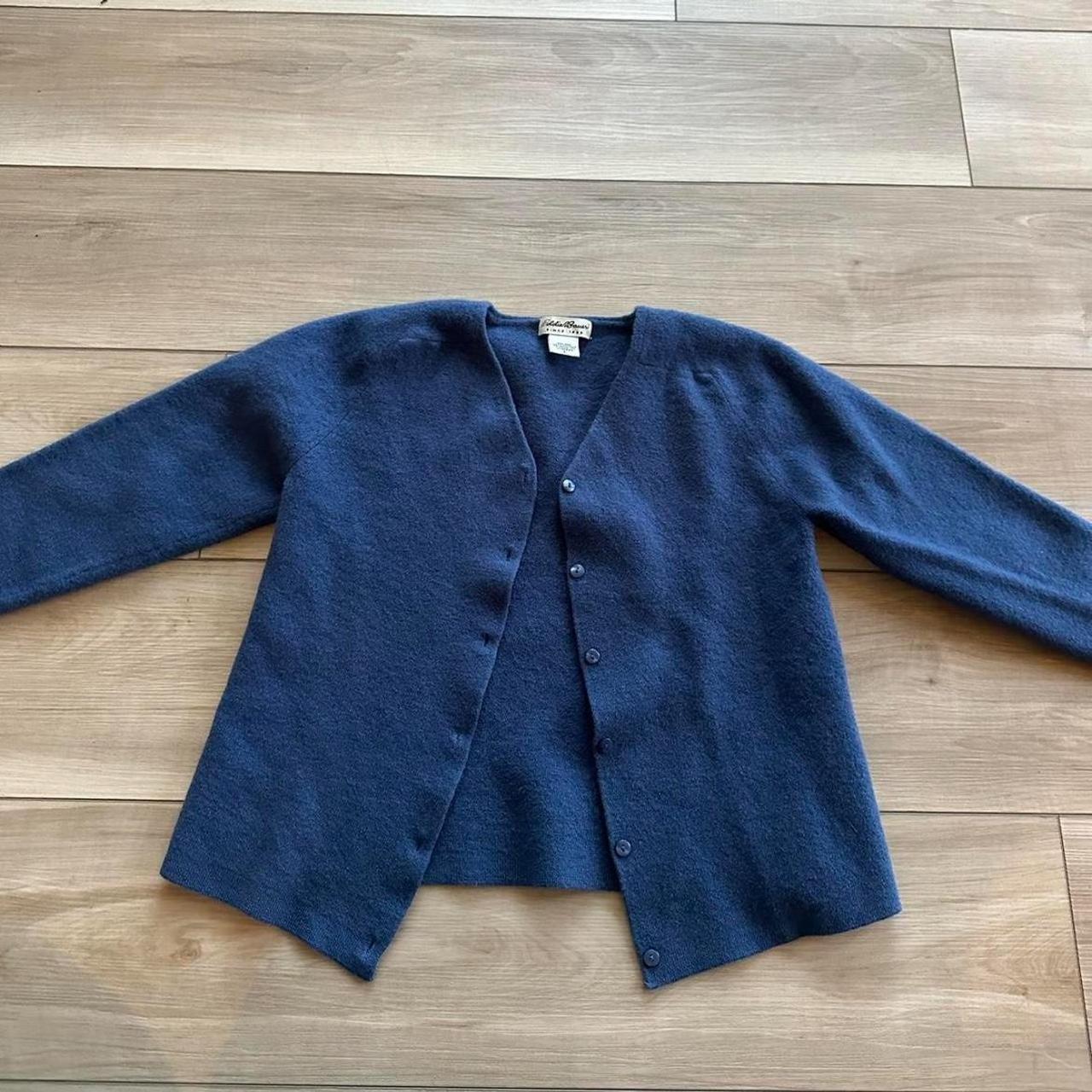 100 Wool Vintage Eddie Bauer Cardigan Size Large Depop 7599