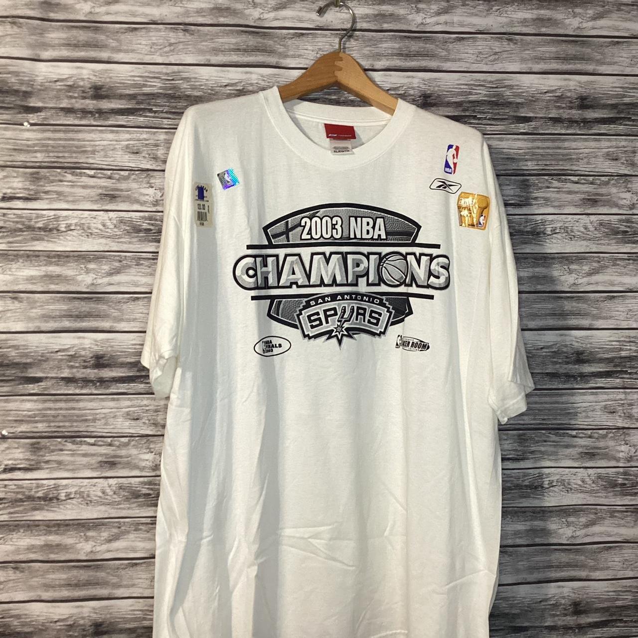 Vintage 2003 San Antonio Spurs Champions Shirt Size XL Reebok NBA