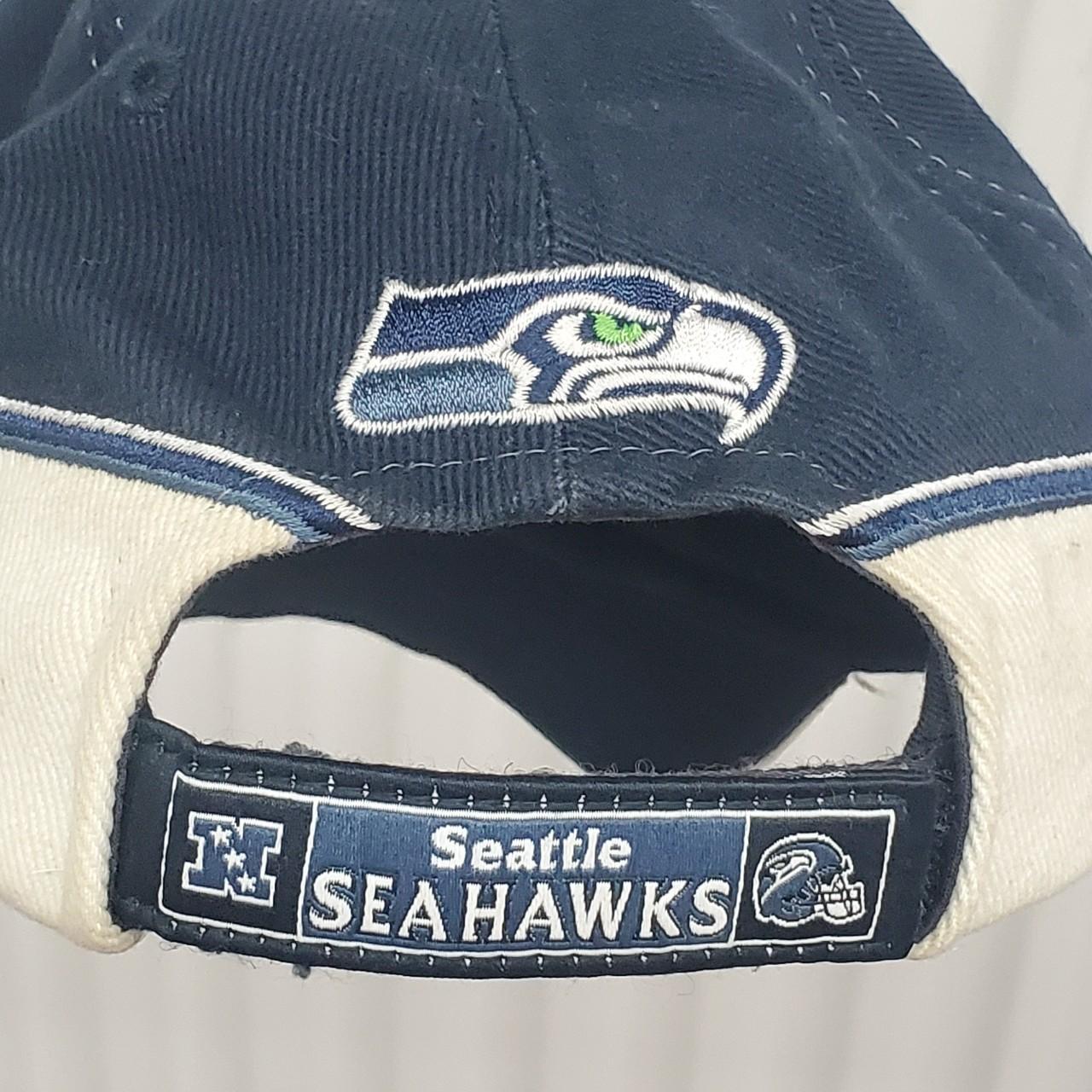 All Black Seattle Seahawks snapback NFL fitted hat - Depop