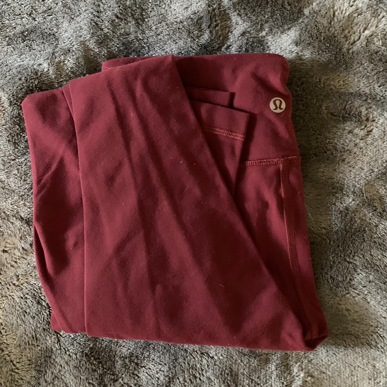 Lululemon Women's Burgundy Leggings | Depop