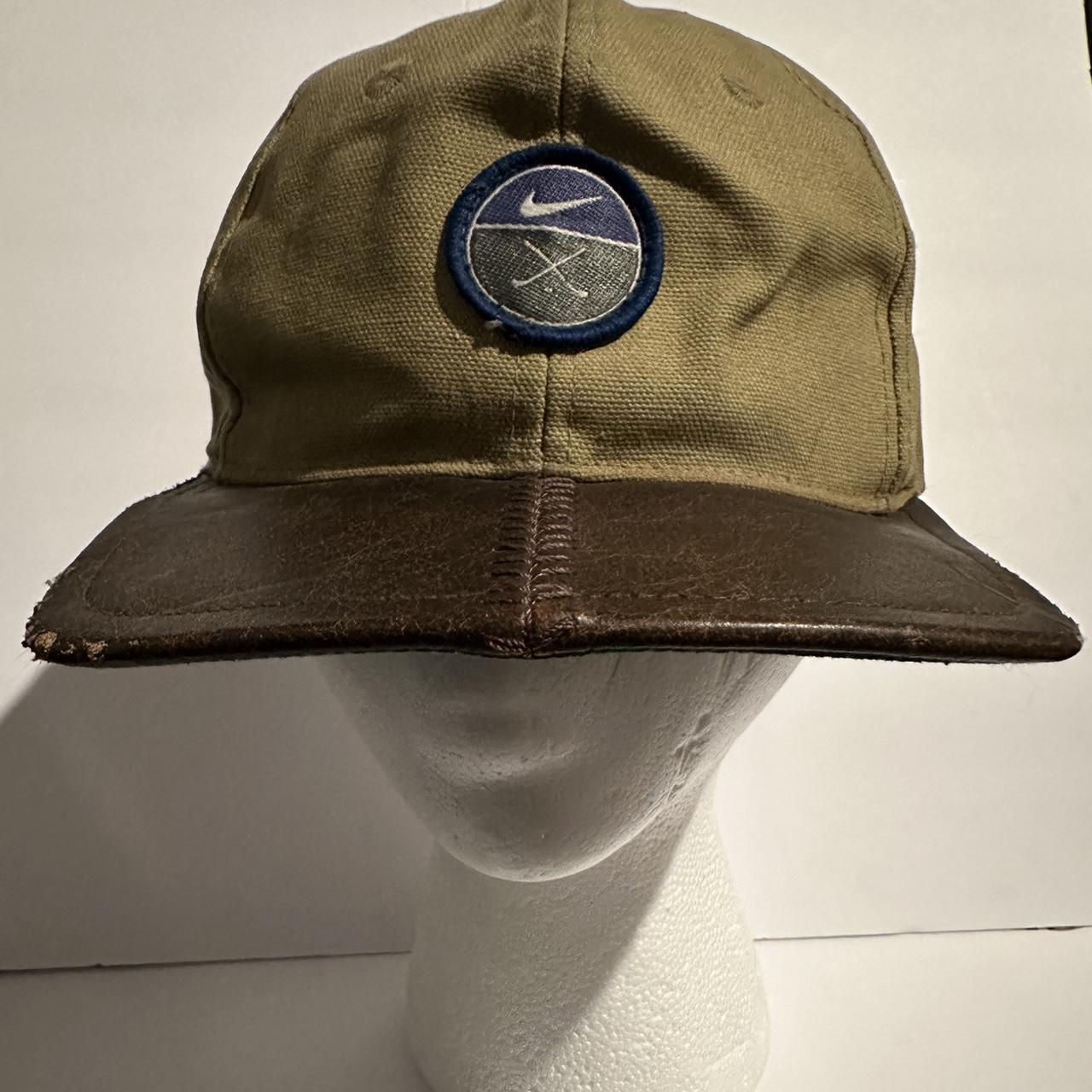 Vintage RARE 90s Nike Golf Strapback Hat Leather