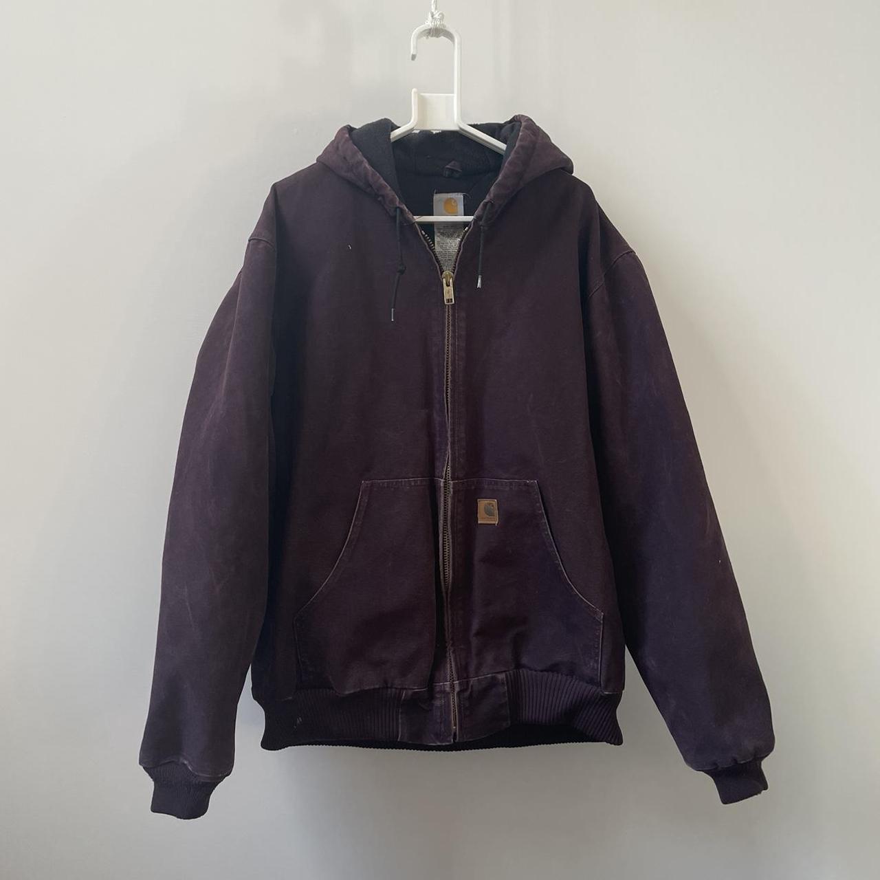 Carhartt Workwear Jacket With Hood Nice Distressing Depop   P0 