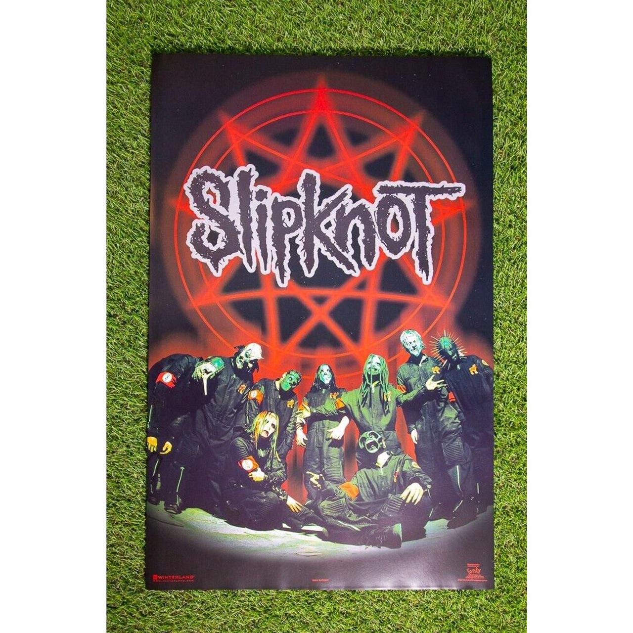 Slipknot Pentagram Group Photo Poster Vintage 2001  | Depop