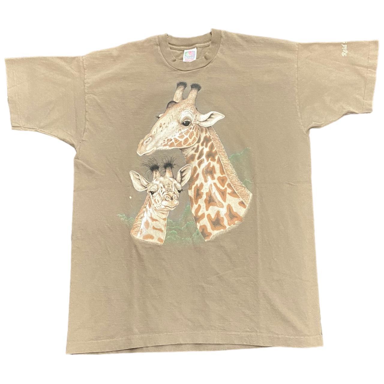 Brown vintage, giraffe promo Tshirt 🦒 size XL... Depop