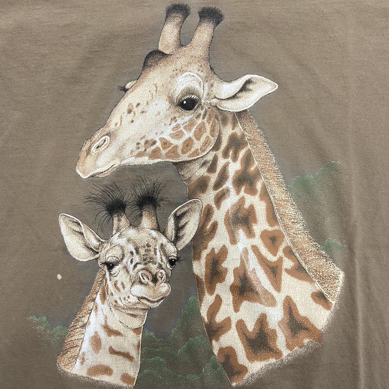 Brown vintage, giraffe promo Tshirt 🦒 size XL... Depop