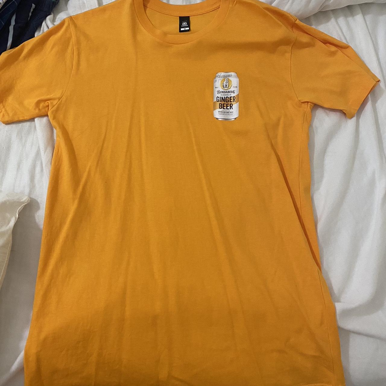 CUSTOM MADE YELLOW BUNDABERG GINGER BEER SHIRT In... - Depop