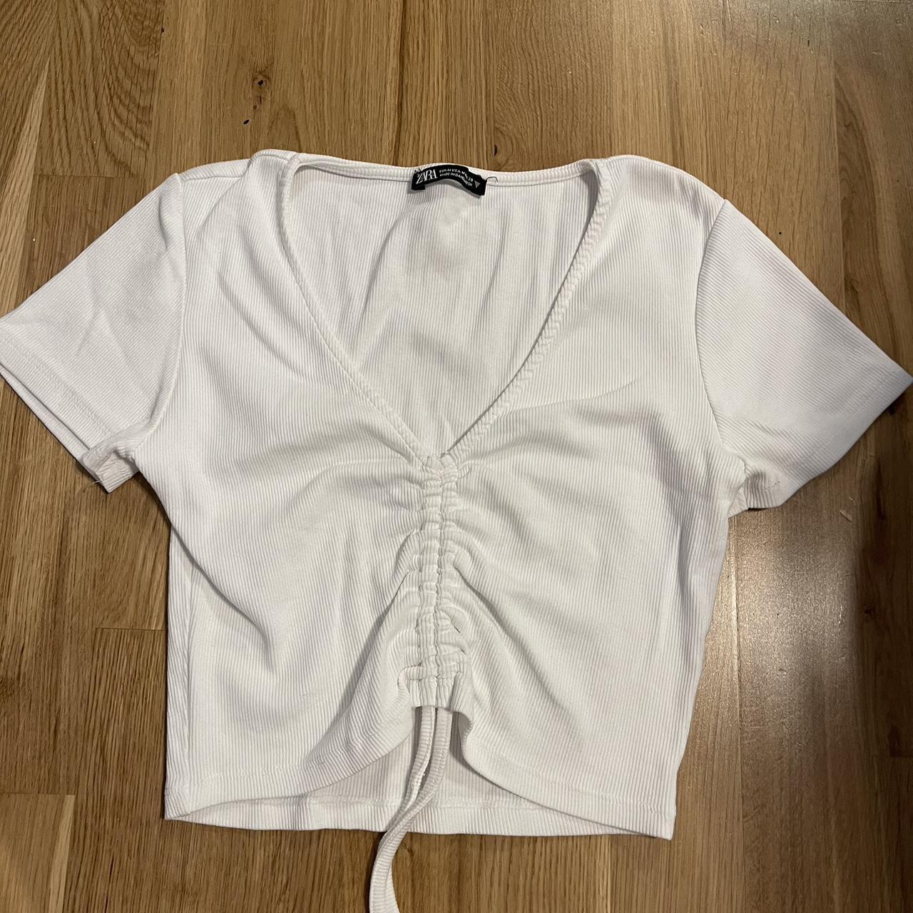 Zara white crops too Size M looks new Depop