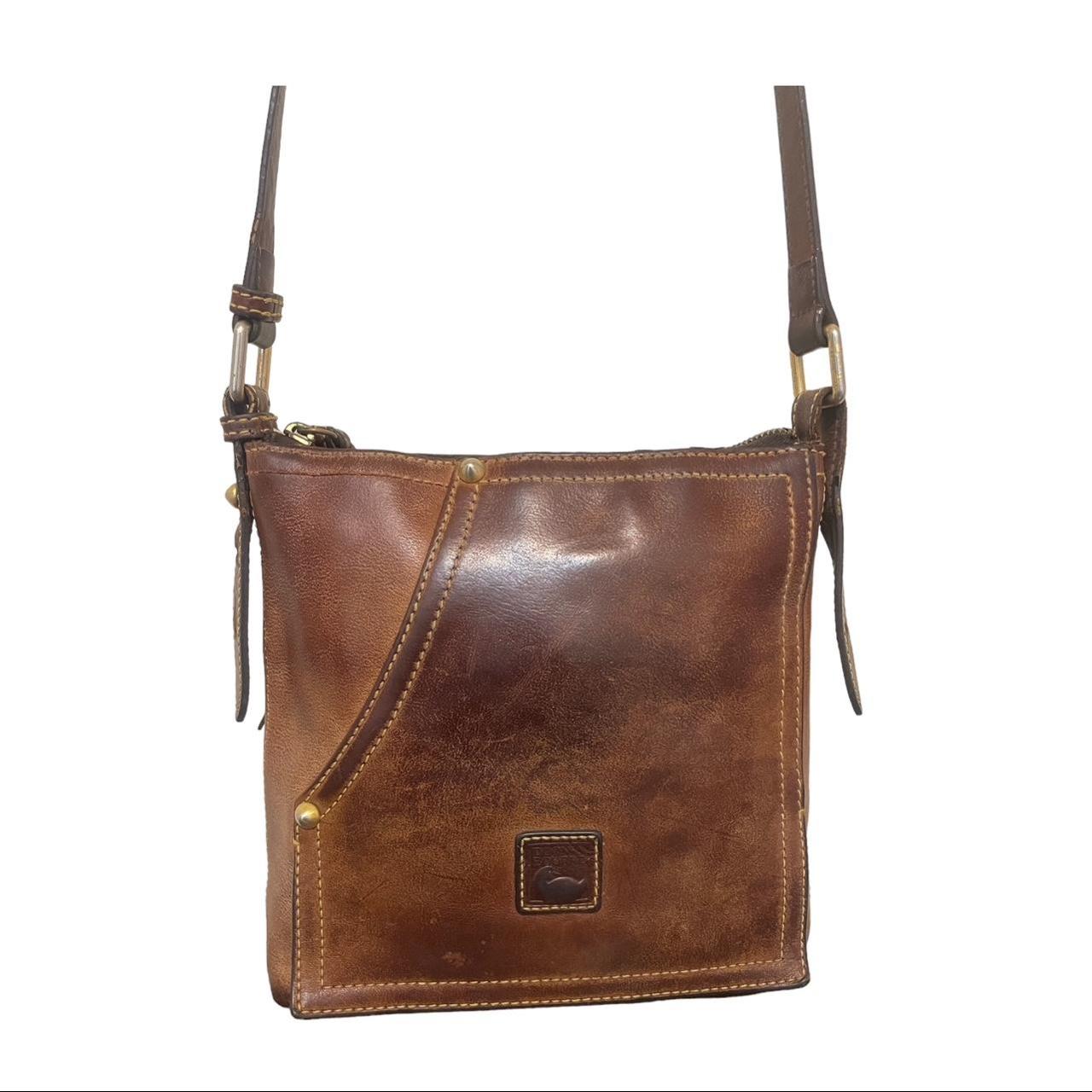 1980s Vintage Brown Leather Dooney And Bourke Depop