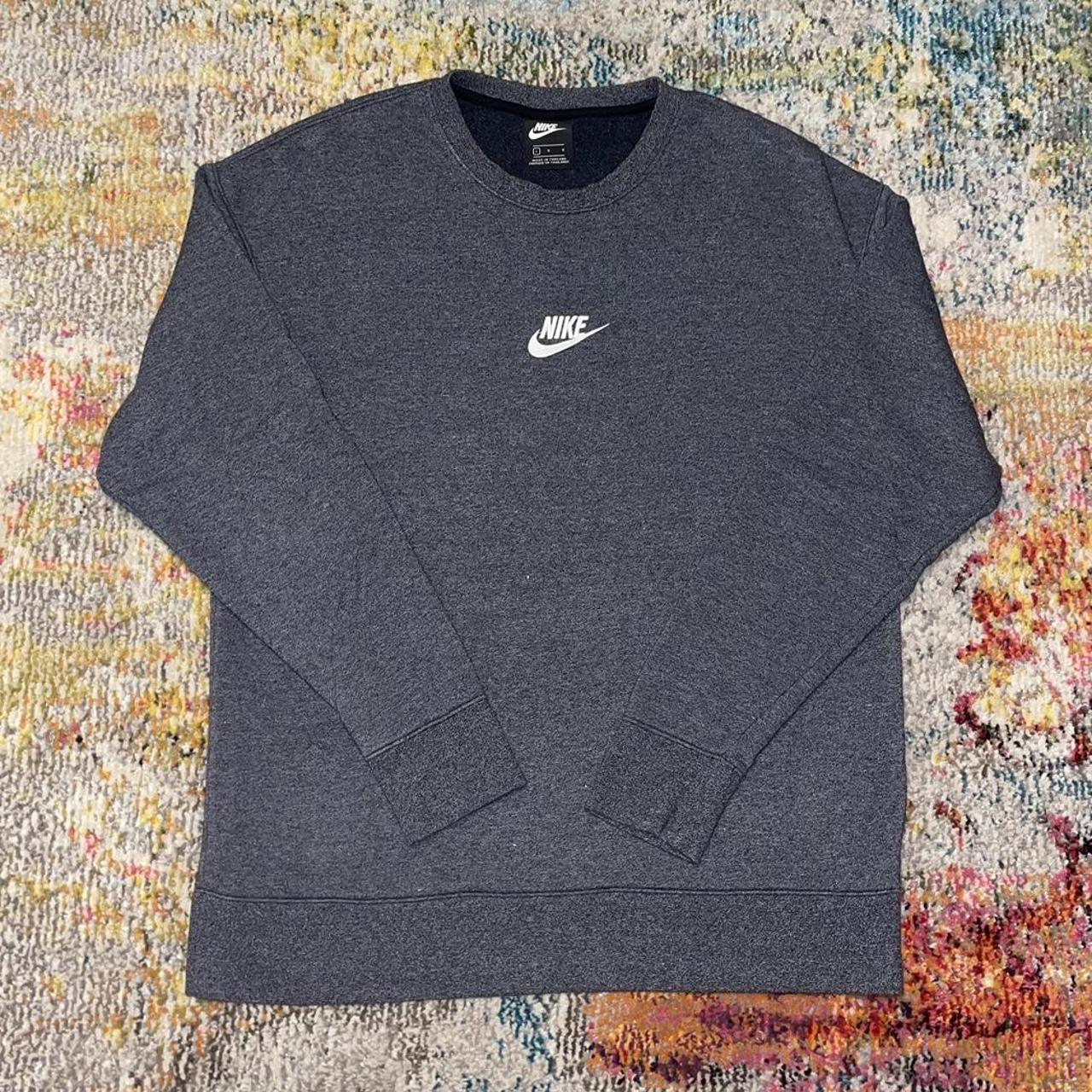 Nike Men's Grey and Black Sweatshirt | Depop