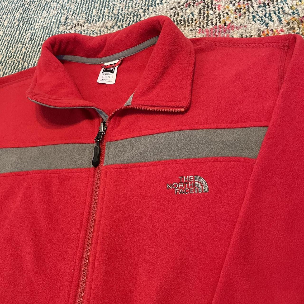 The North Face Men's Red and Grey Jacket | Depop