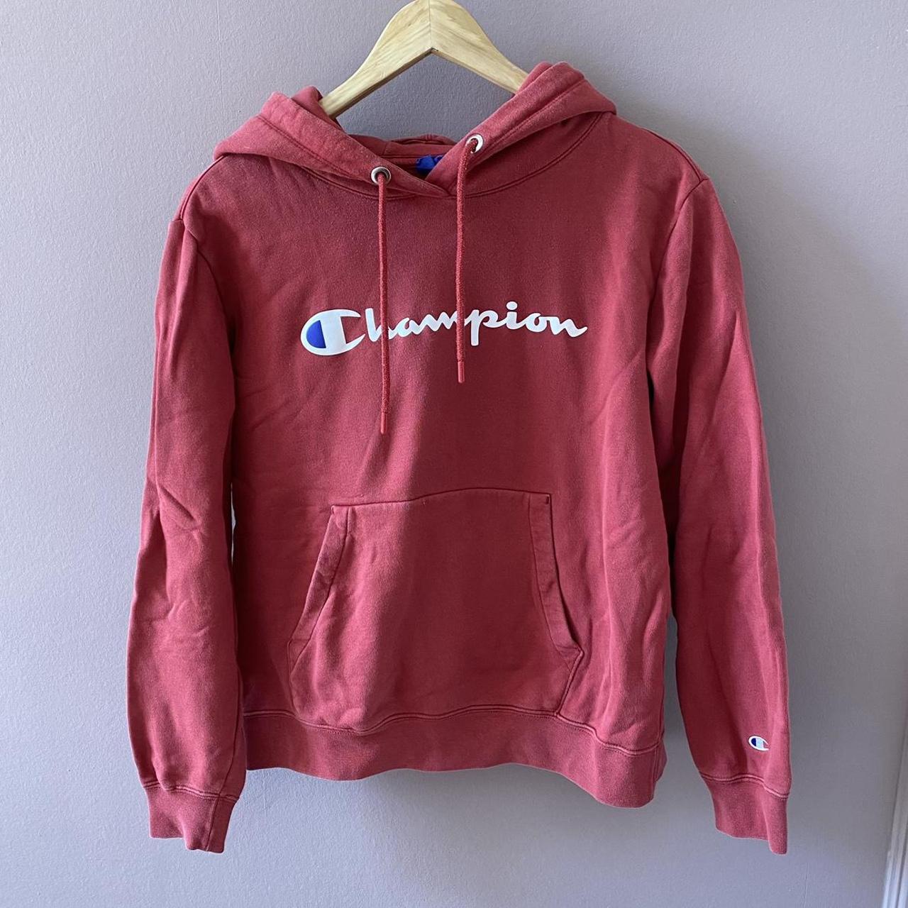 red-champion-hoodie-size-m-very-good-condition-depop