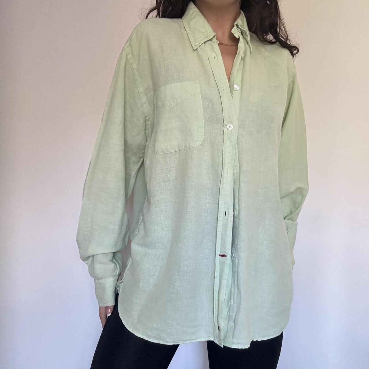 Mint green tommy hilfiger shirt online