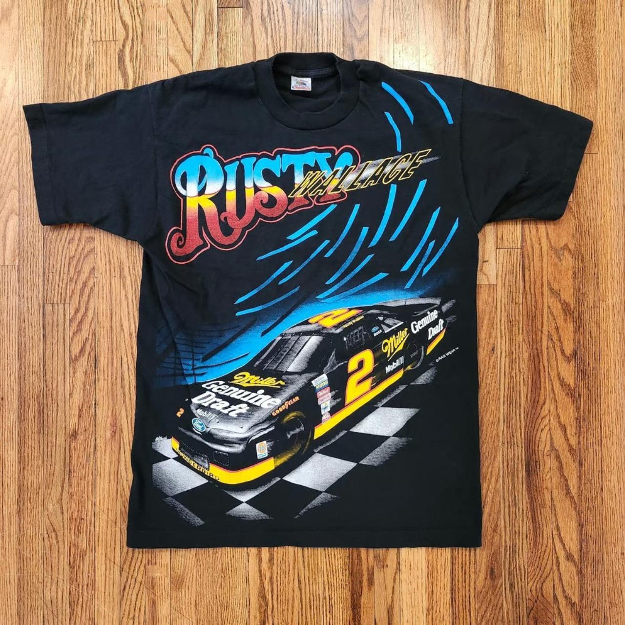 Nascar Rusty Wallace Vintage Tshirt 90s Mens Size Depop