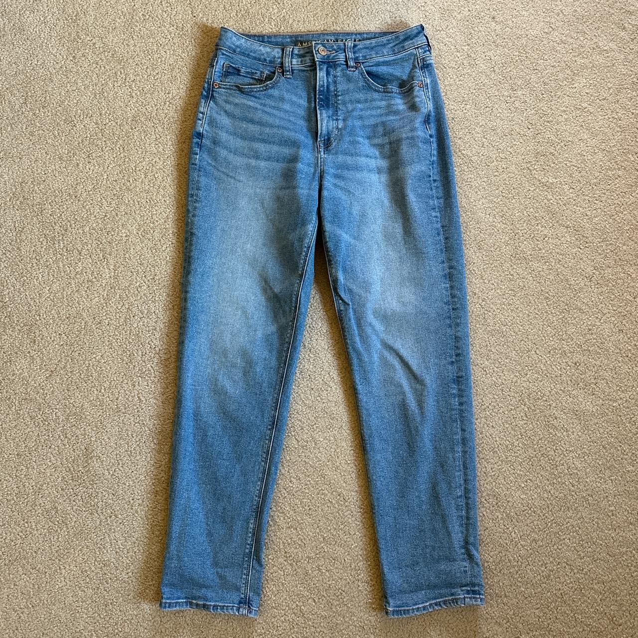 american eagle mom jean size 6 great condition, just... - Depop