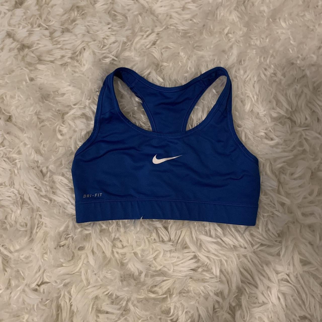 Nike Women's Blue Bra | Depop