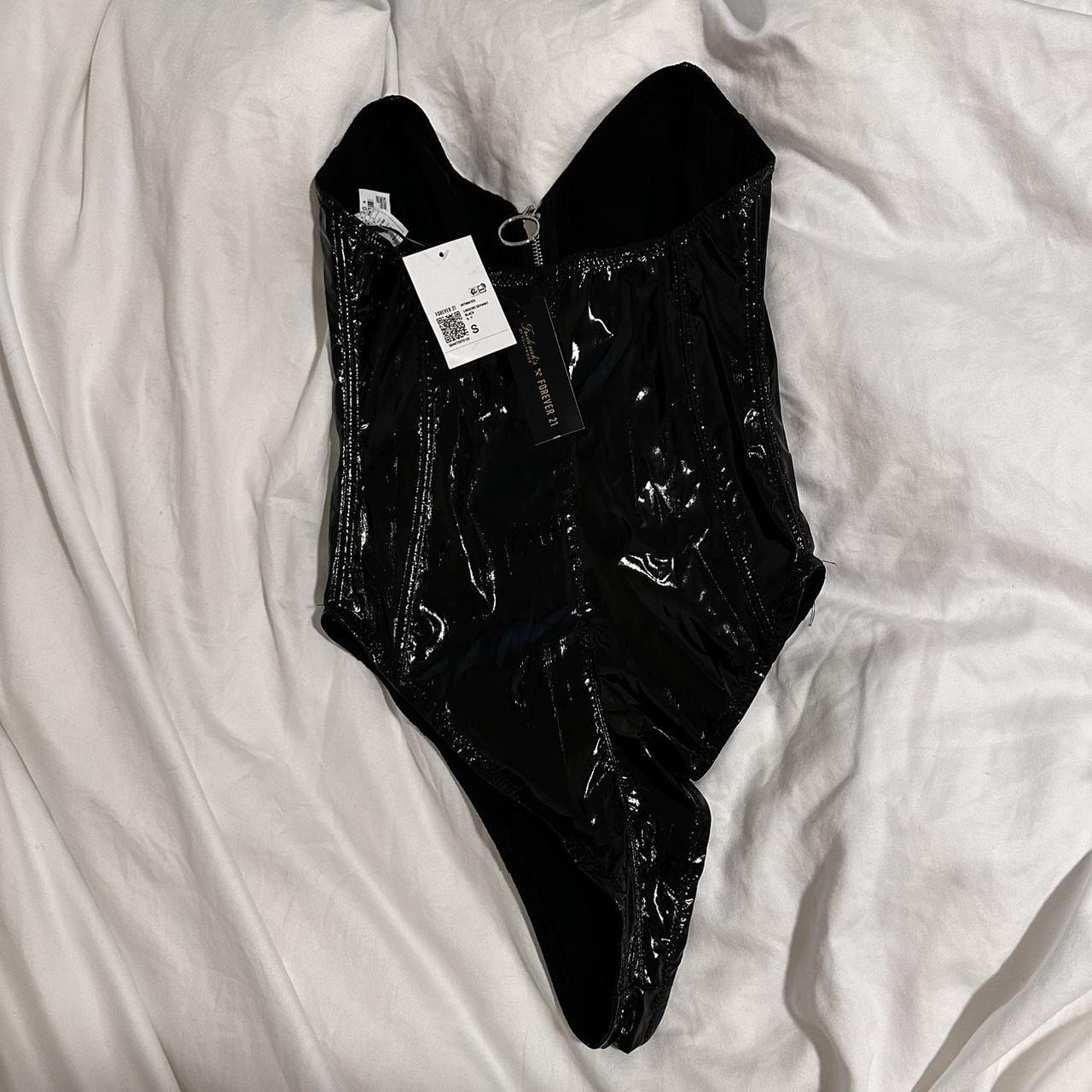 Black zip up corset Fredericks of Hollywood x f21... Depop