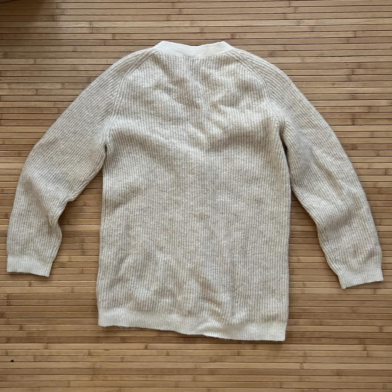 Ganni Women's White and Cream Cardigan (2)