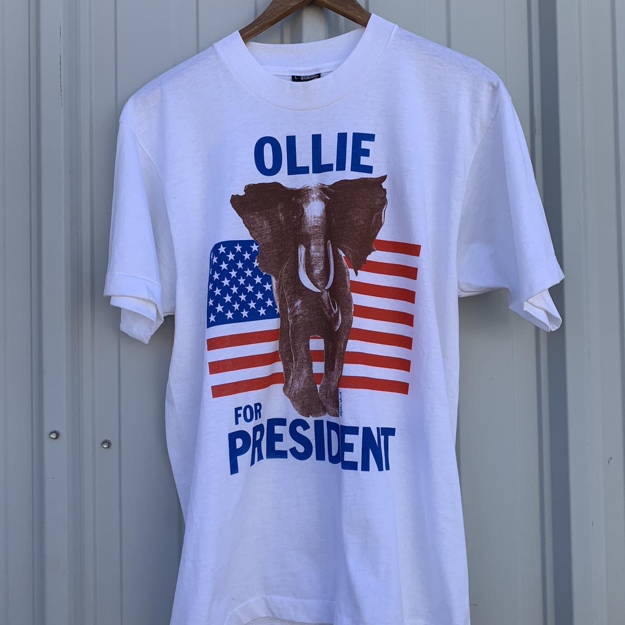 Vintage 80s Oliver North For President Shirt This... - Depop