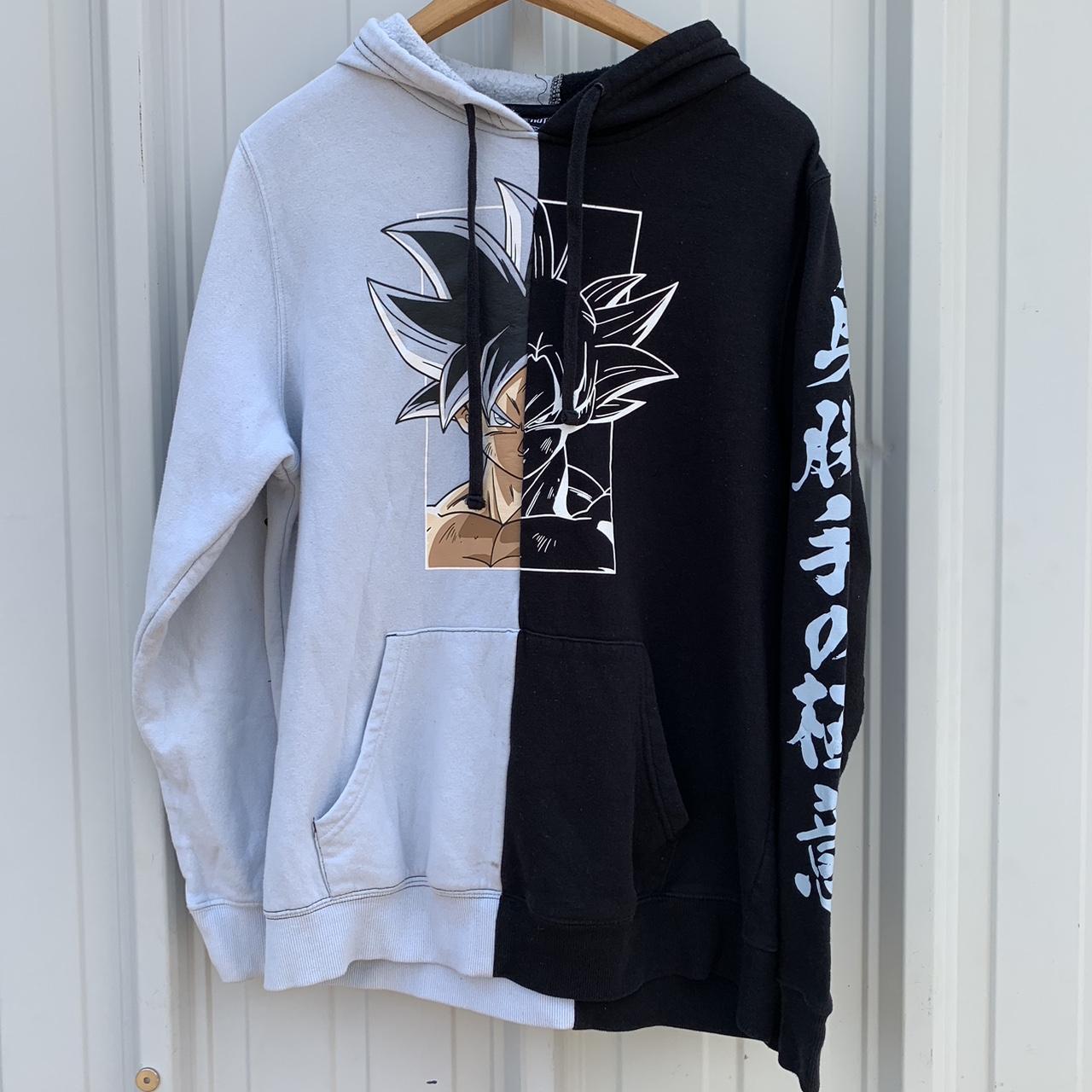MUIです❣️0711 Dragon Ball Z Goku Ultra Instinct Split Hoodie SZ:M | Depop