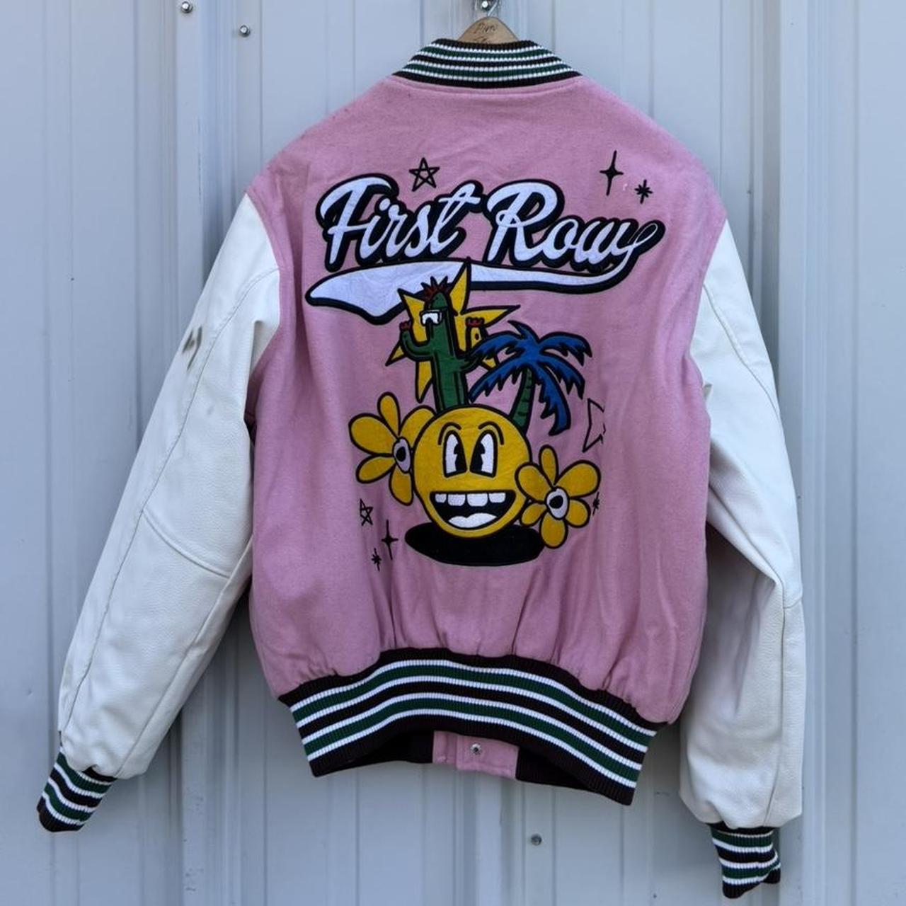 Preloved Women's Varsity Jacket - Pink/Multi - M … - image 2