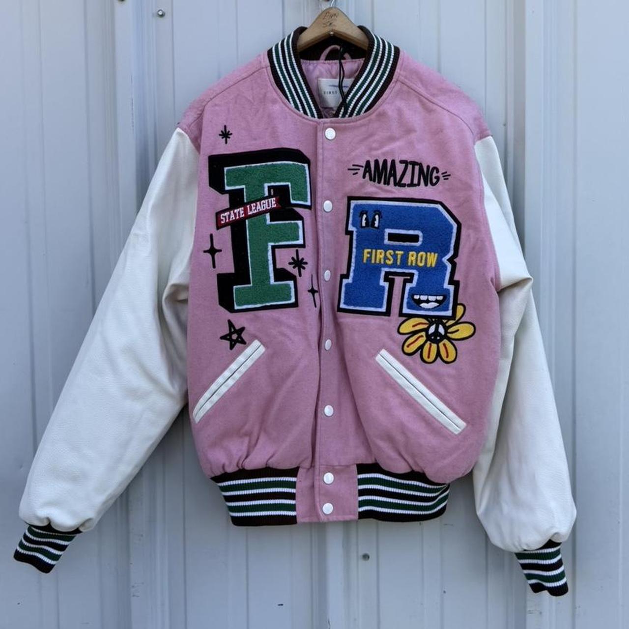 Preloved Women's Varsity Jacket - Pink/Multi - M … - image 1