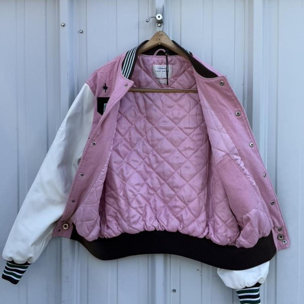 Preloved Women's Varsity Jacket - Pink/Multi - M … - image 6