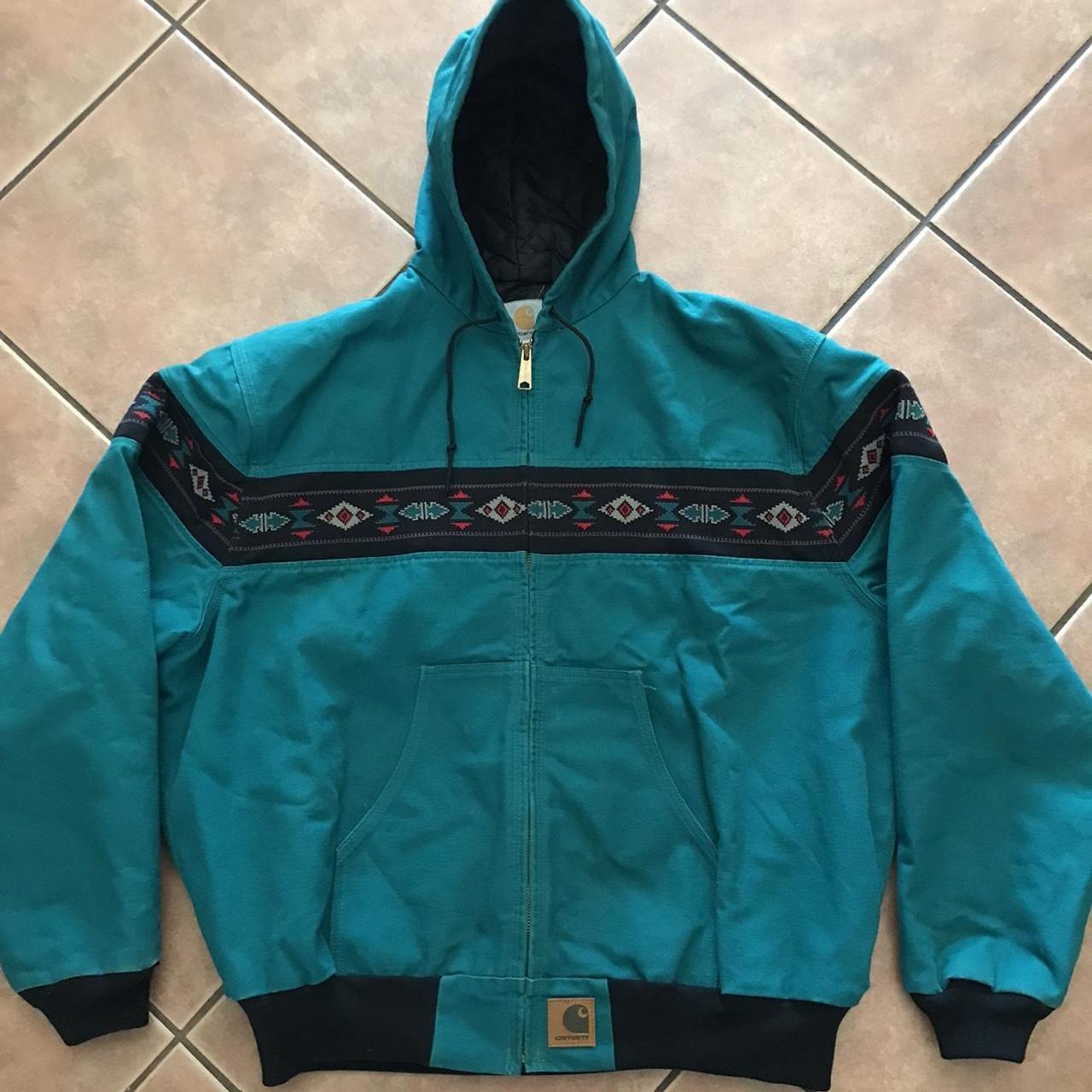 vintage southwestern aztec Carhartt jacket size... - Depop