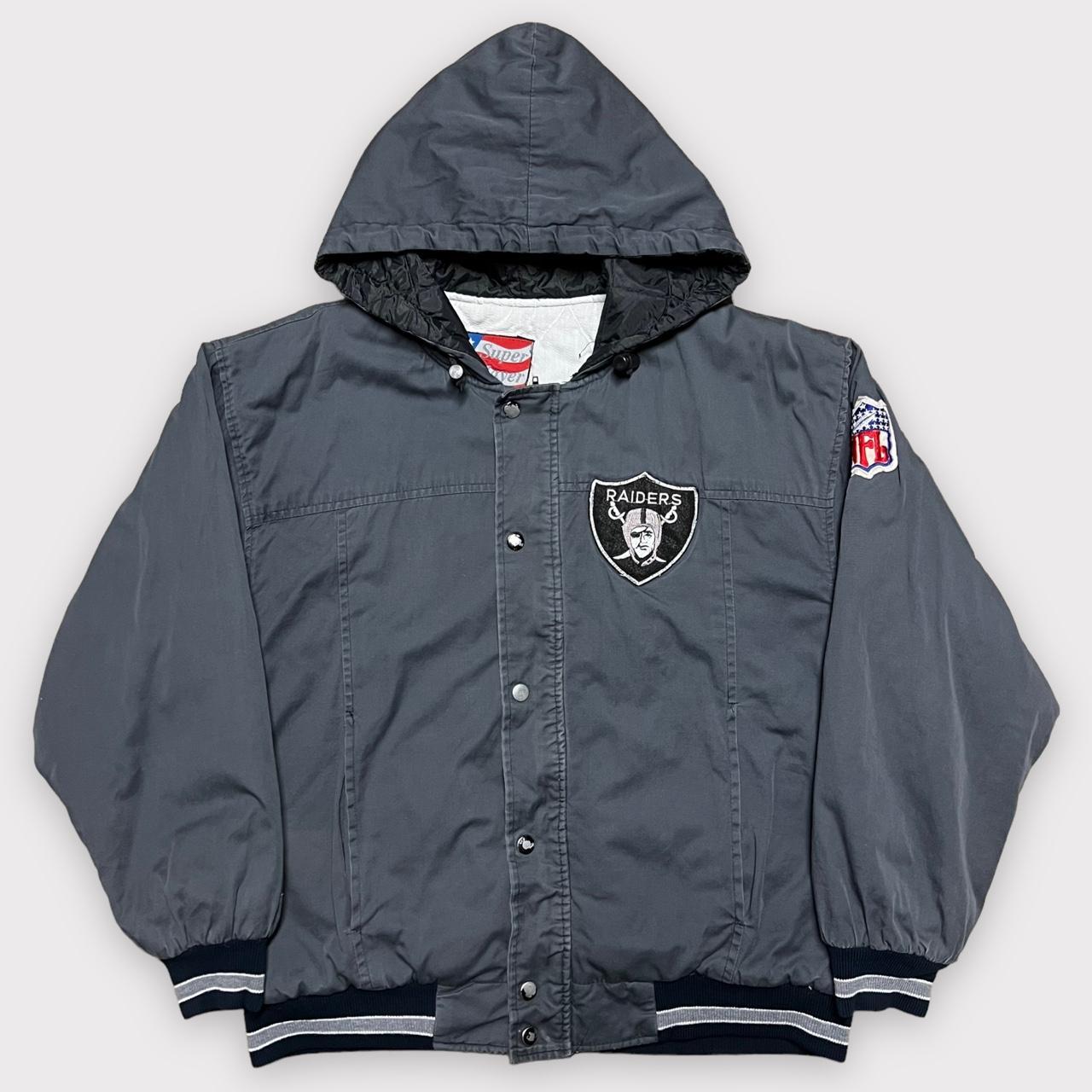 Vintage 90s Raiders Zip Up Jacket By Super Player. - Depop