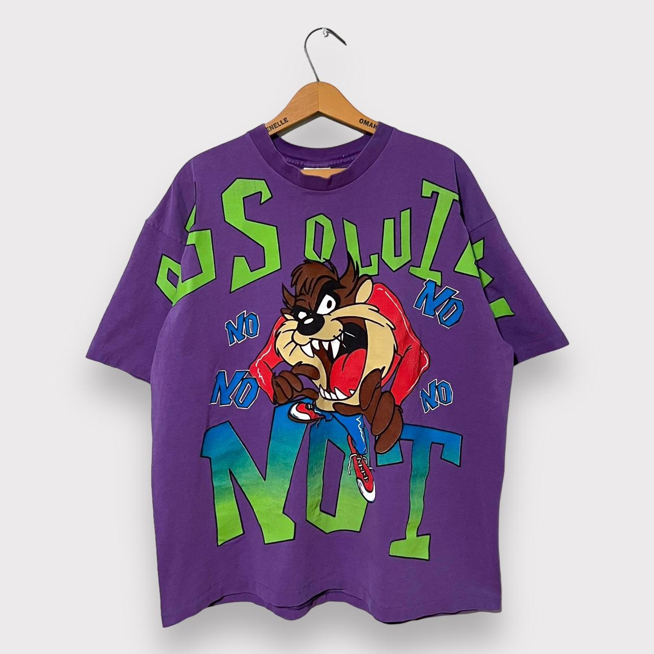 Vintage 90s Looney Tunes Taz “Absolutely Not” All... Depop