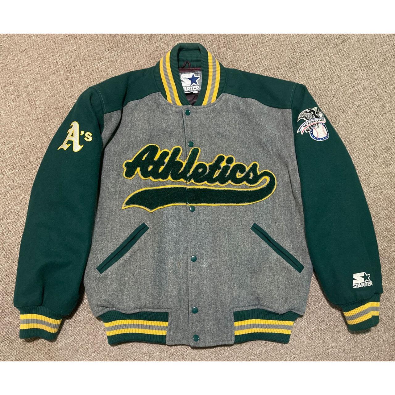 Vintage 90s Oakland A's MLB Light Sweater size Large - Depop