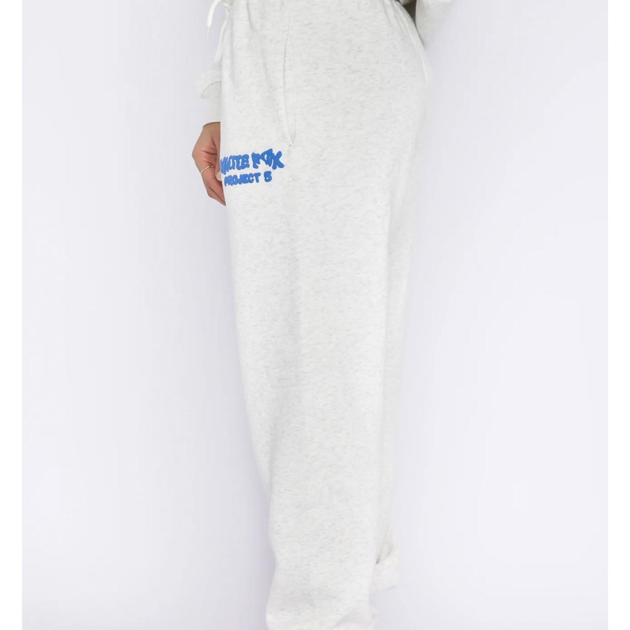 White fox heathered gray and blue sweatpants Never... Depop