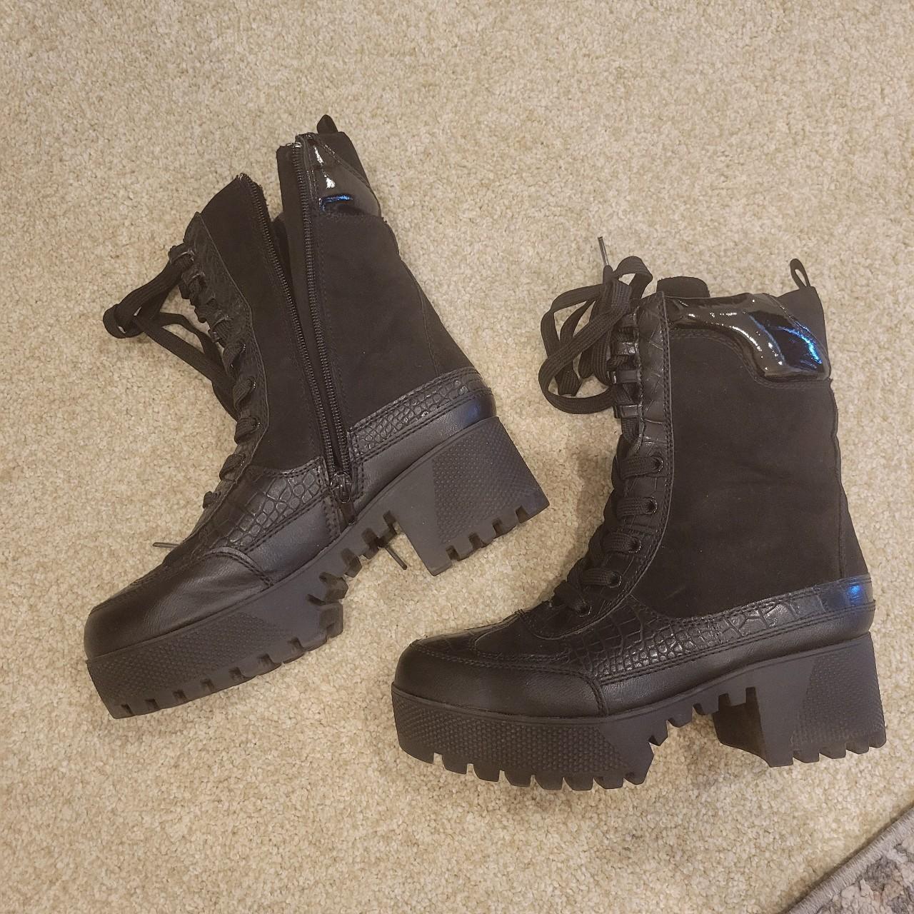 Bamboo platform shop combat boots