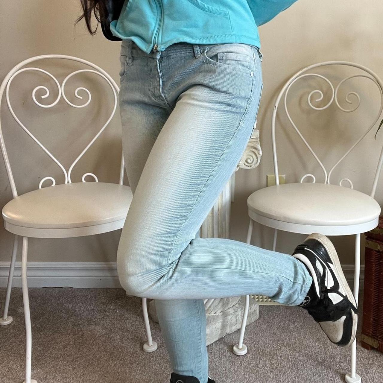 Y2K Parasuco Skinny Jeans Stripe light wash Depop