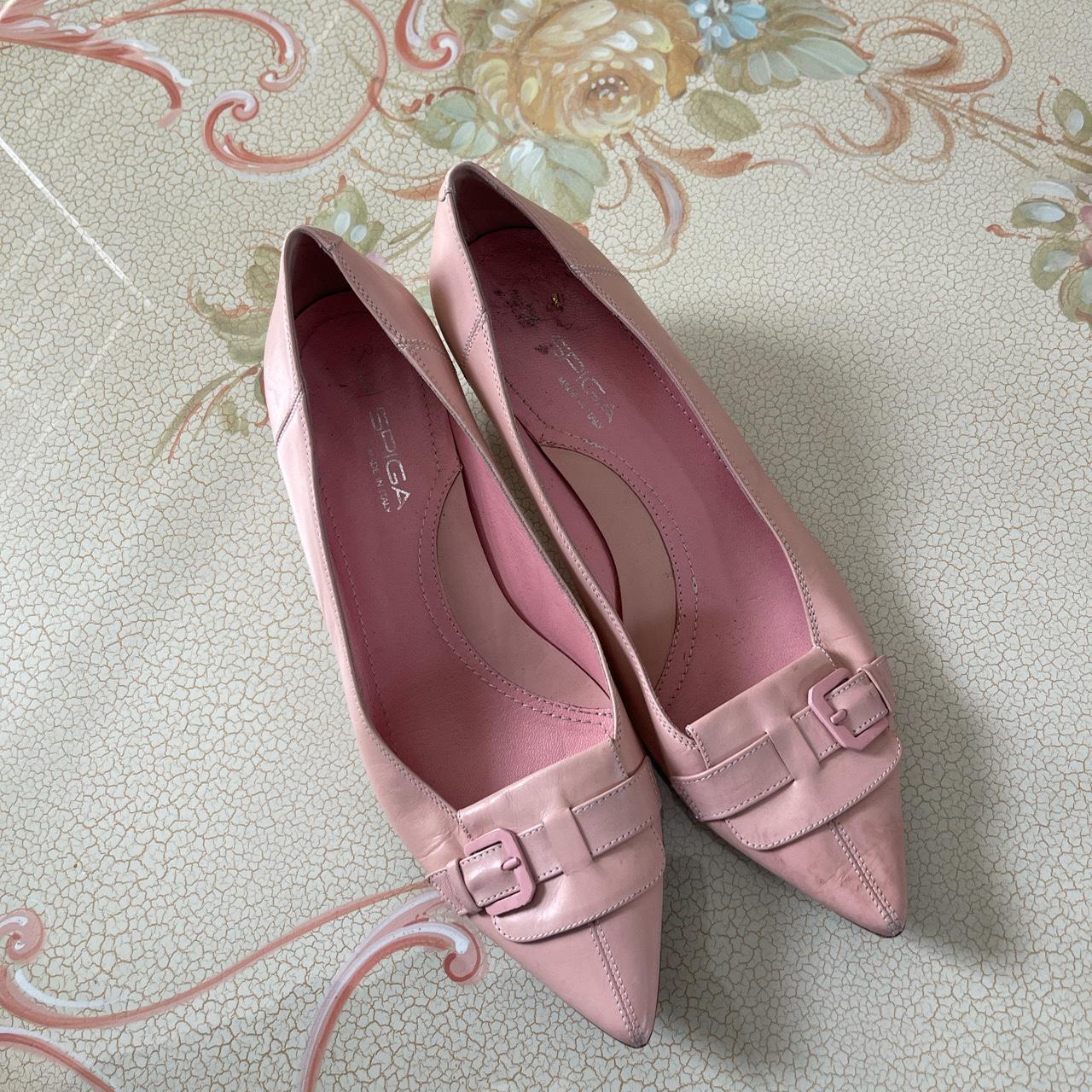 Vintage Italian Pink Kitten Heels Brand: MA... - Depop