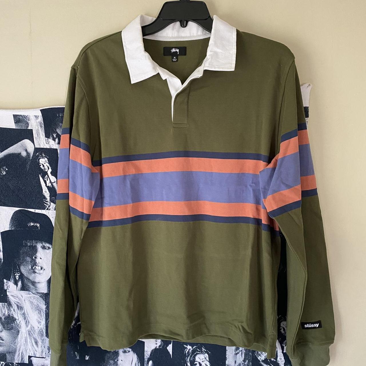 Stussy Rugby green size medium #stussy - Depop