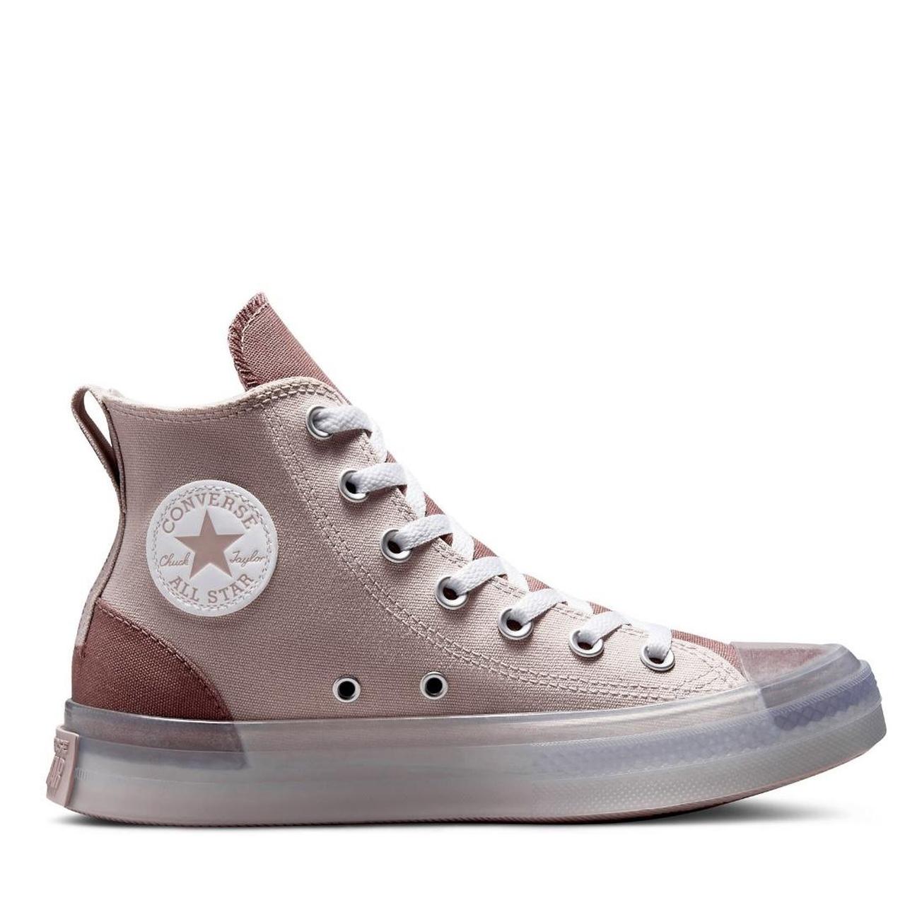 Converse Men's Pink and Cream Trainers | Depop