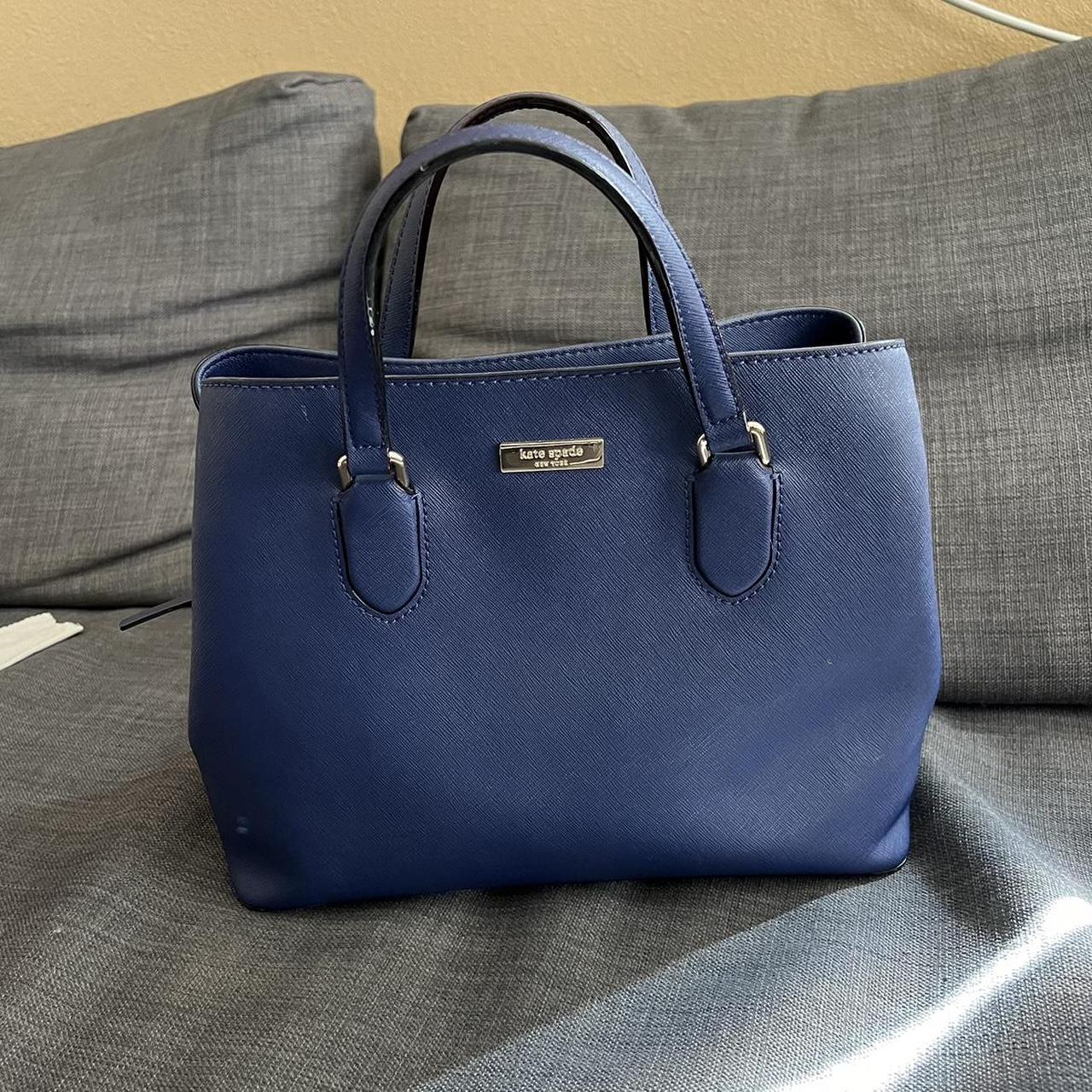 Leather handbag Kate Spade Blue in Leather - 34524580