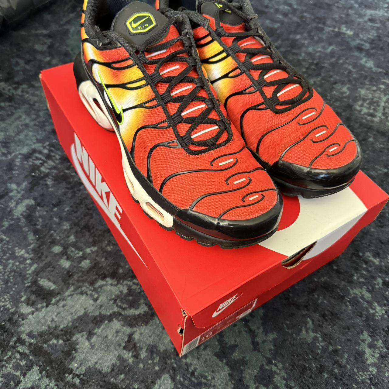 Nike Air Max Tn Team Orange Black Volt Great shoe. Depop