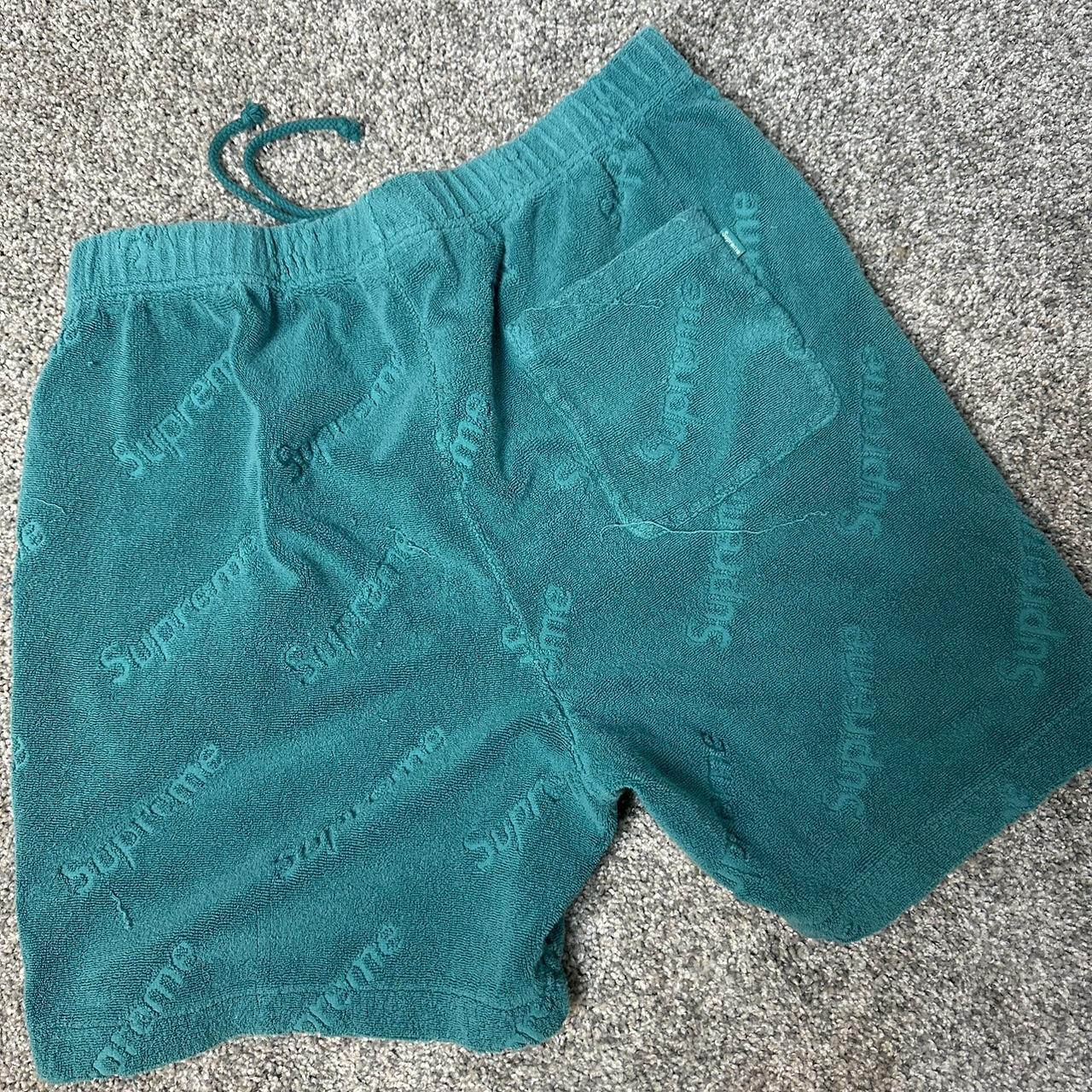 Supreme Terry Jacquard Logo Short Teal SS/19... - Depop