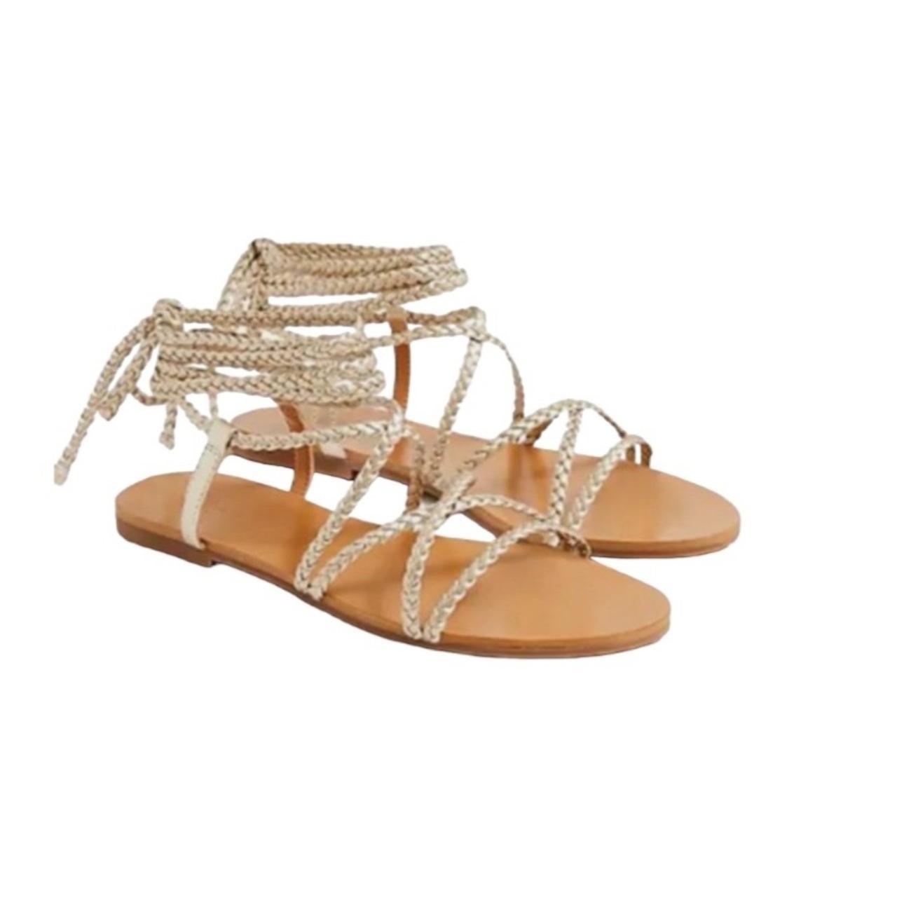 Hvyesh Gladiator Sandals for Women Dressy Summer Peep Toe Sandals  Comfortable Hollow Out Sandals Lace Up Fashionable Breathable Roman Sandal  Size 9.5 - Walmart.com